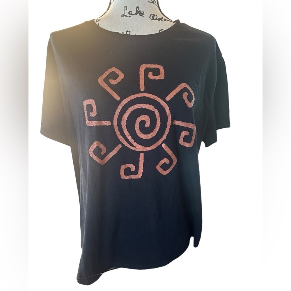 Whimsical Sun Graphic T-shirt Sonoma XXL cotton poly blend